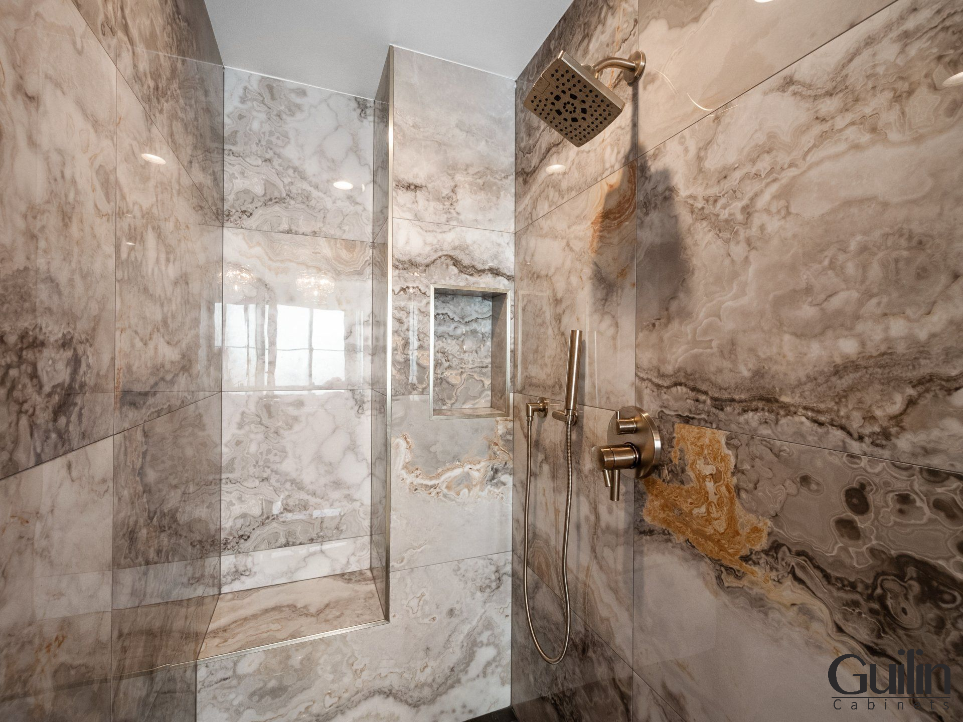 Walk-in shower in Masterbathroom is perfect for those who don't have much time to bathe or want to rinse off quickly
