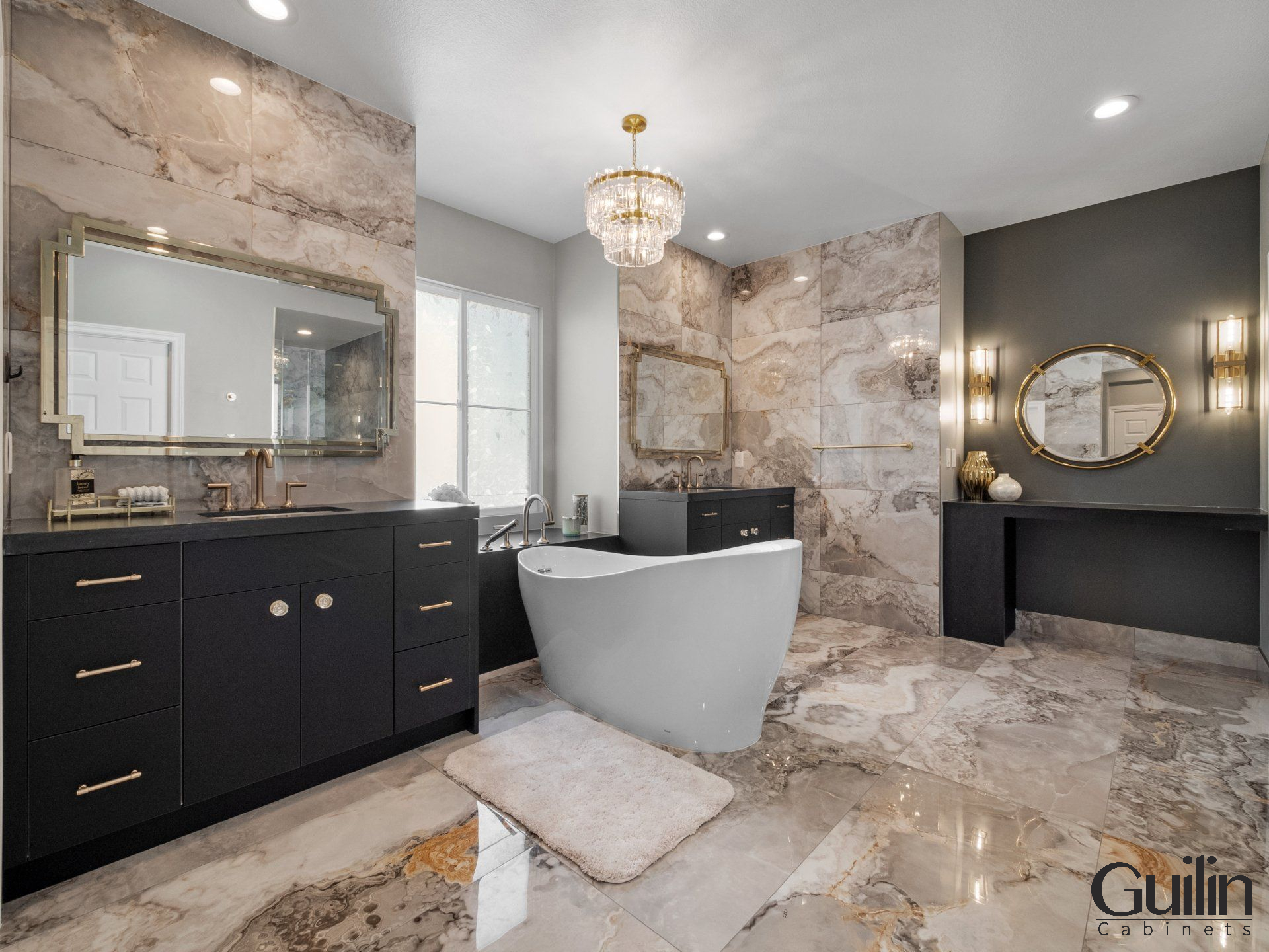 if you want to make your small bathroom look bigger and more inviting, go for lighter tones.
