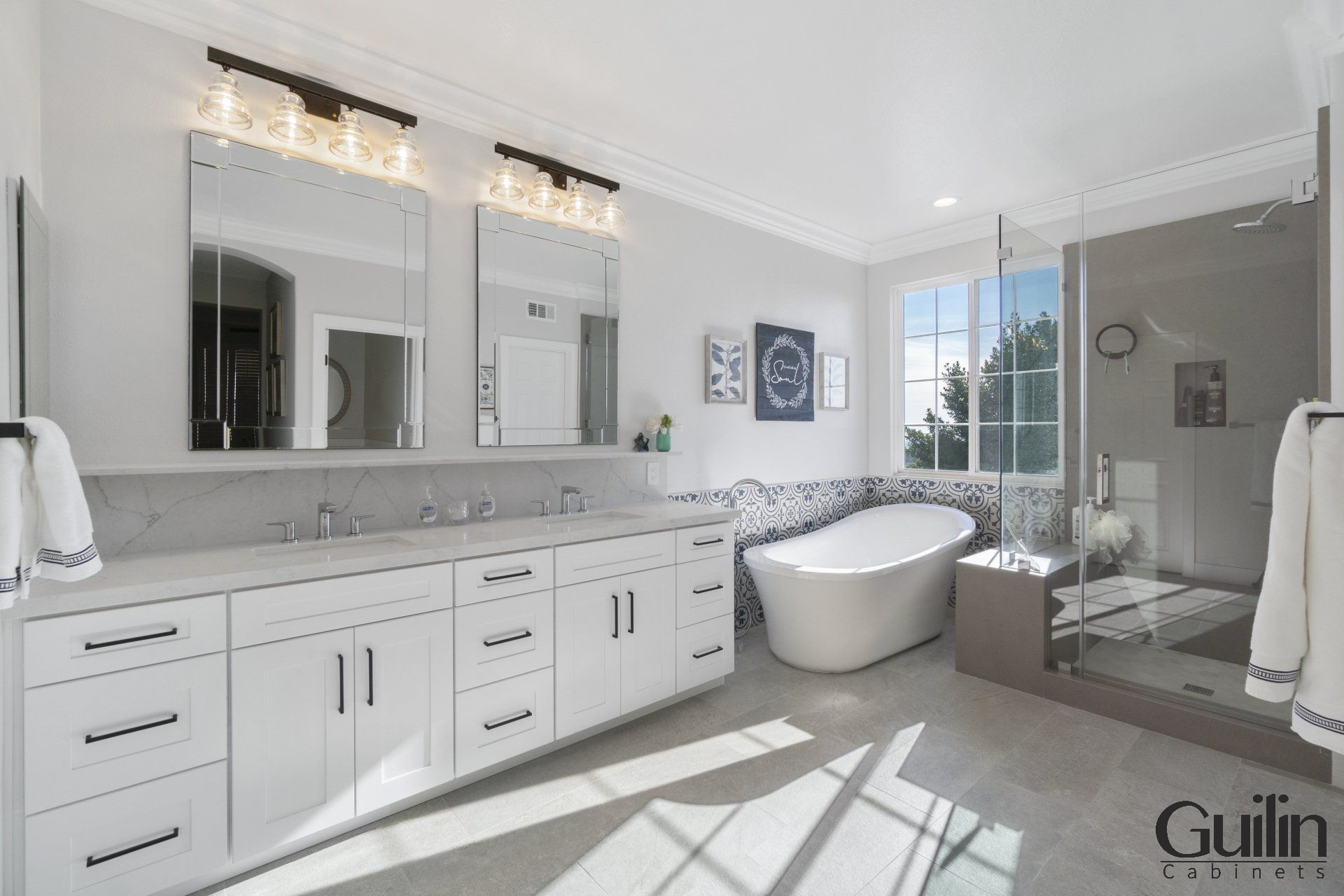 Seaside Inspiration Master Bathroom Remodel Mission Viejo by Guilin Cabinets