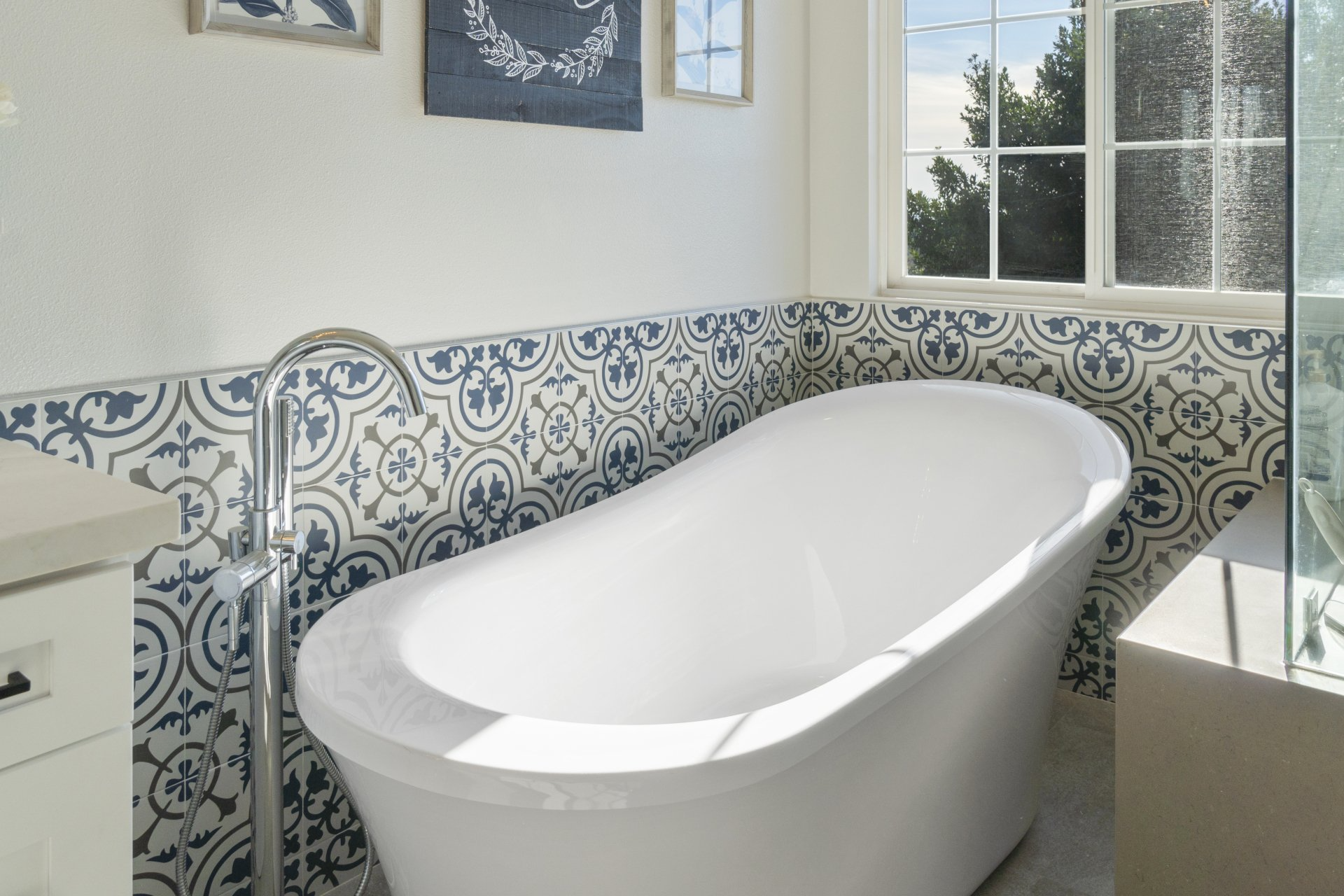 A bathtub is a key feature in any master bathroom that creates a spa-like atmosphere