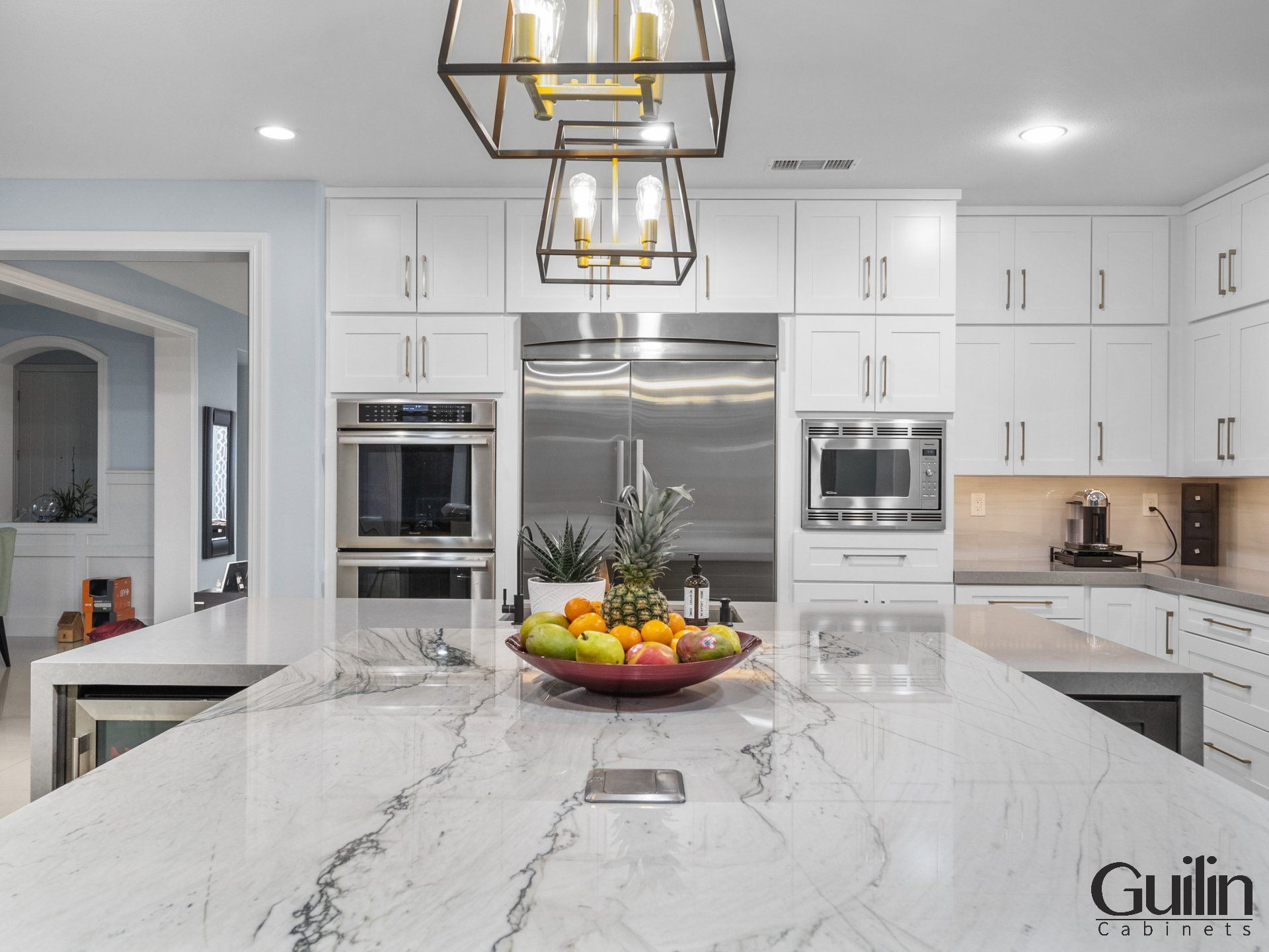 Elegant and classic, marble worktops are a wonderful choice for counters in bathrooms and kitchens. 