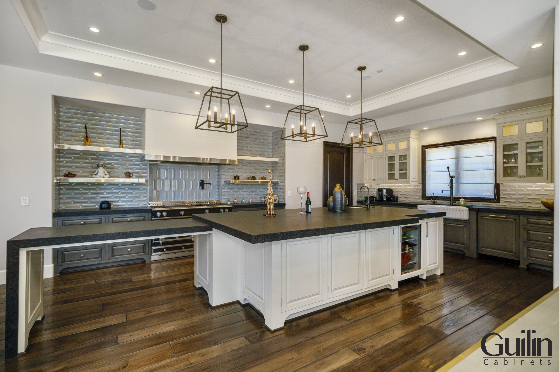 Remodeling Home Kitchen Into Transitional Retro Kitchen Style Design By Guilin Cabinets