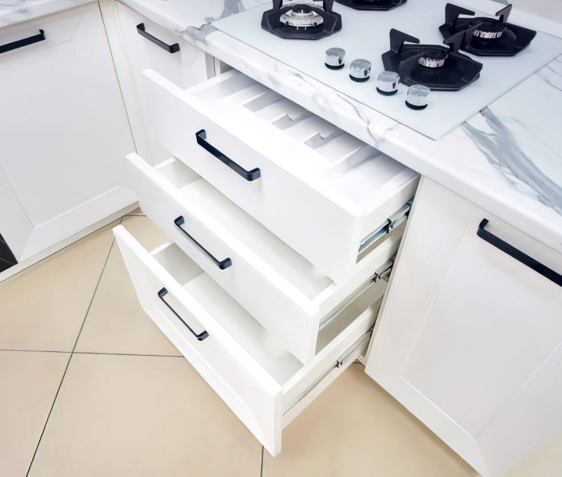 Cabinetry during a kitchen renovation