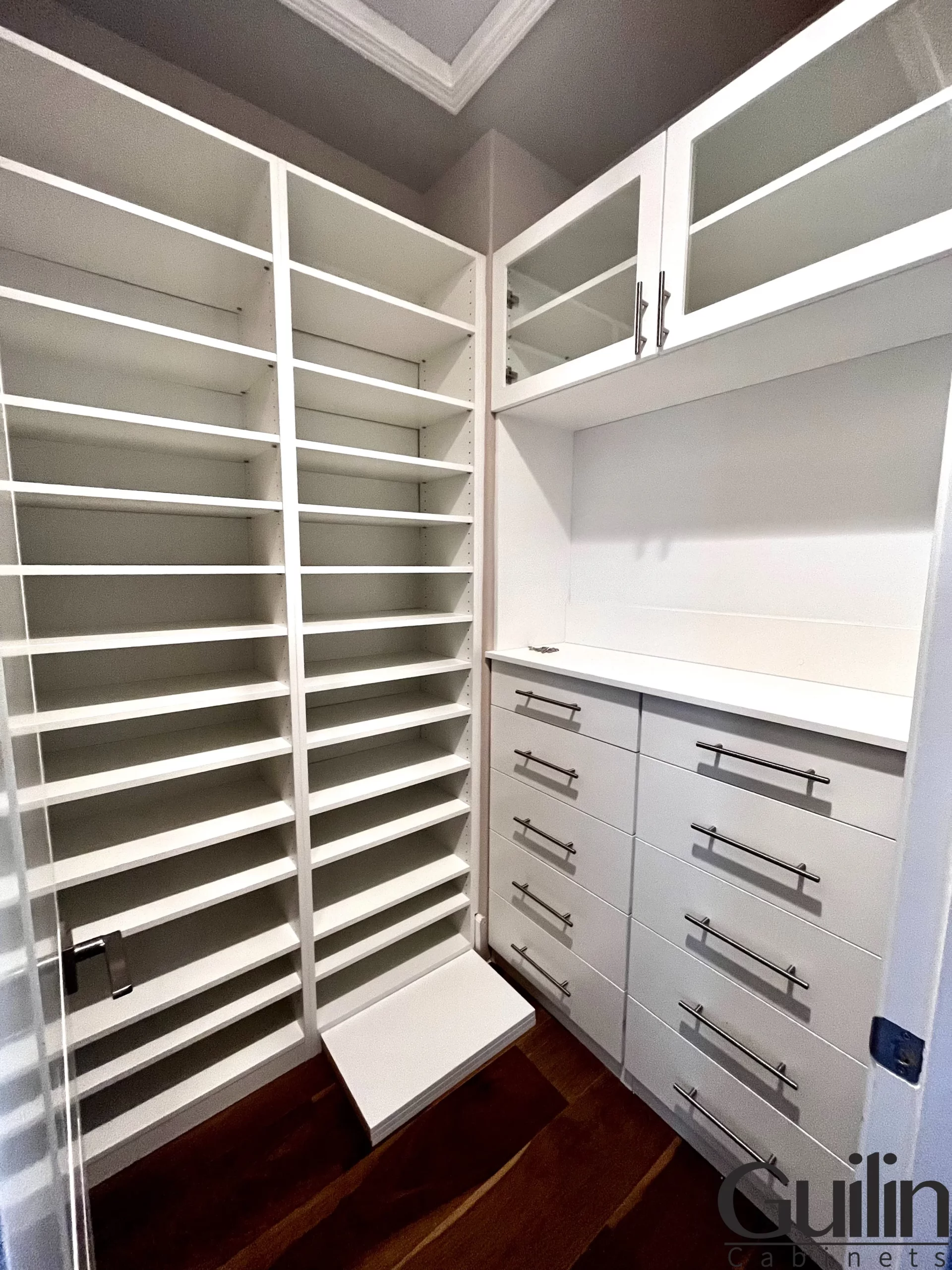 White Walk In Closet With Drawer Fronts 1 (1)