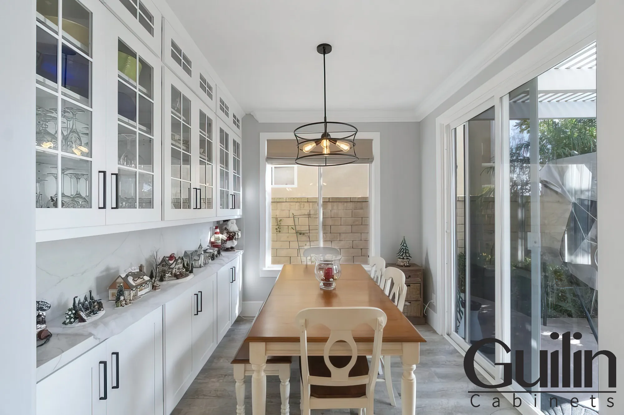 Remodel all Dining room with Refacing Cabinets  - Guilin Cabinets Projects