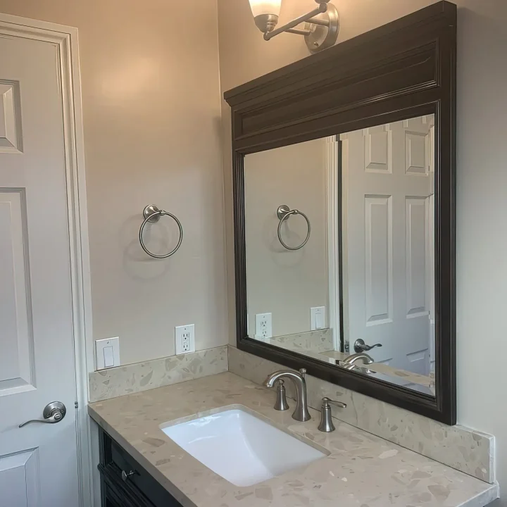 Powder Room With Our Custom Cabinets In From Irvine, CA 3 Logo