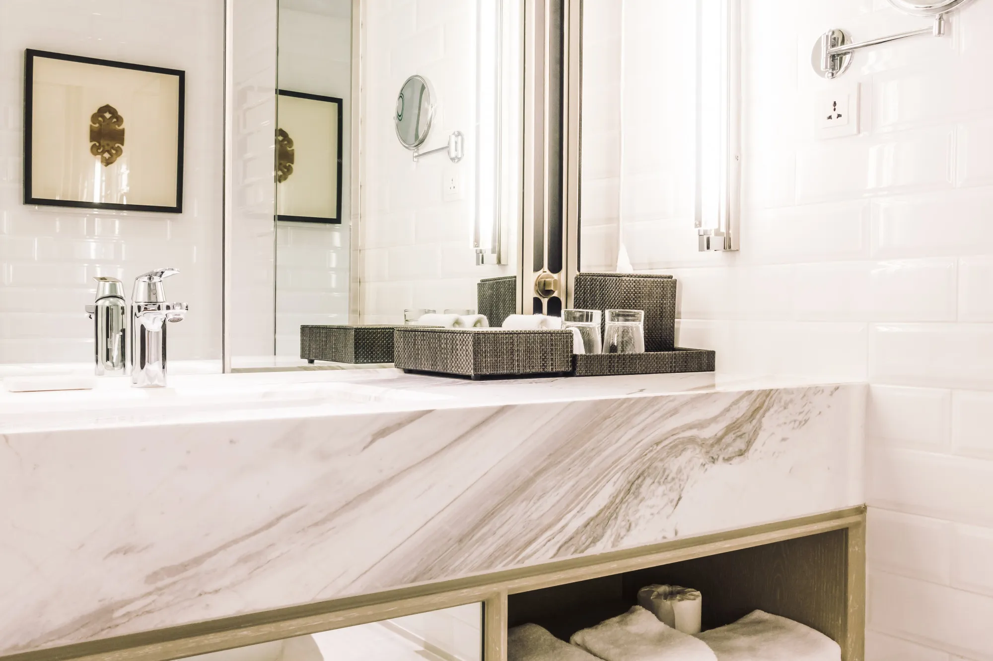 An ample supply of hand soap, shower soap, body wash, shampoo & conditioner, is a must for your guest bathroom.