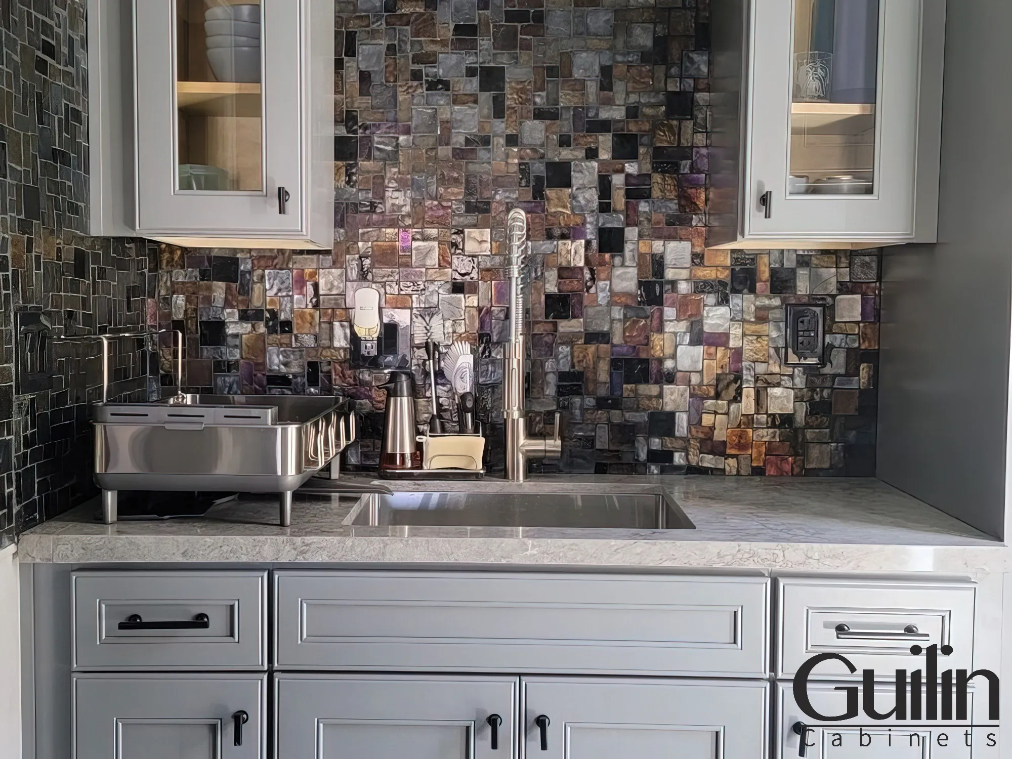 Remodel Kitchen With Our Custom Cabinets Backsplash in Santa Ana CA 2