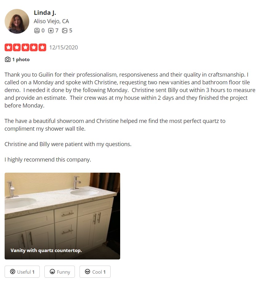 Review 2 Vanity with Countertop