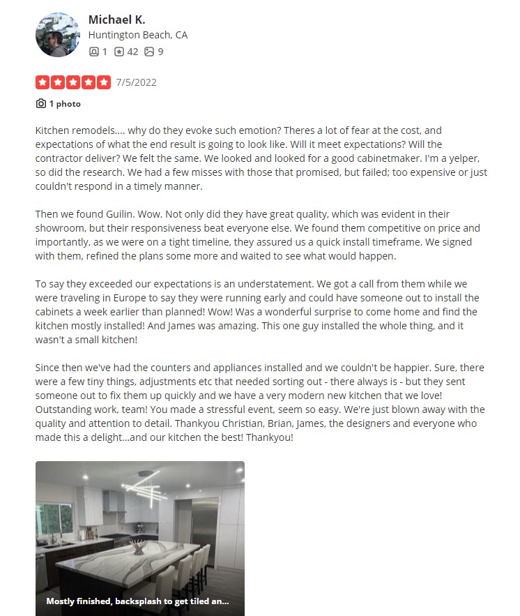 Review 6 Remodel Whole Kitchen Sleek Cleancline Style Huntington Beach CA