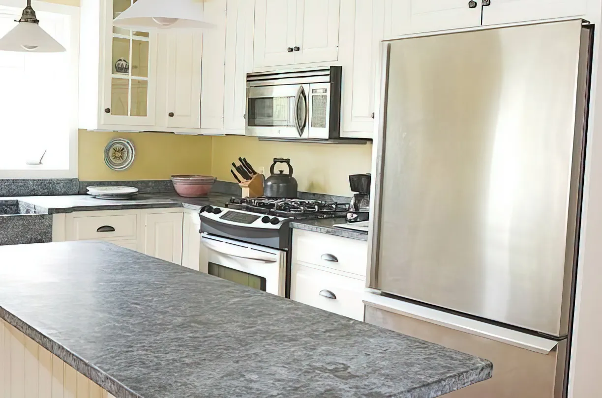 Slate countertops offer a unique and luxurious look to any kitchen or bathroom