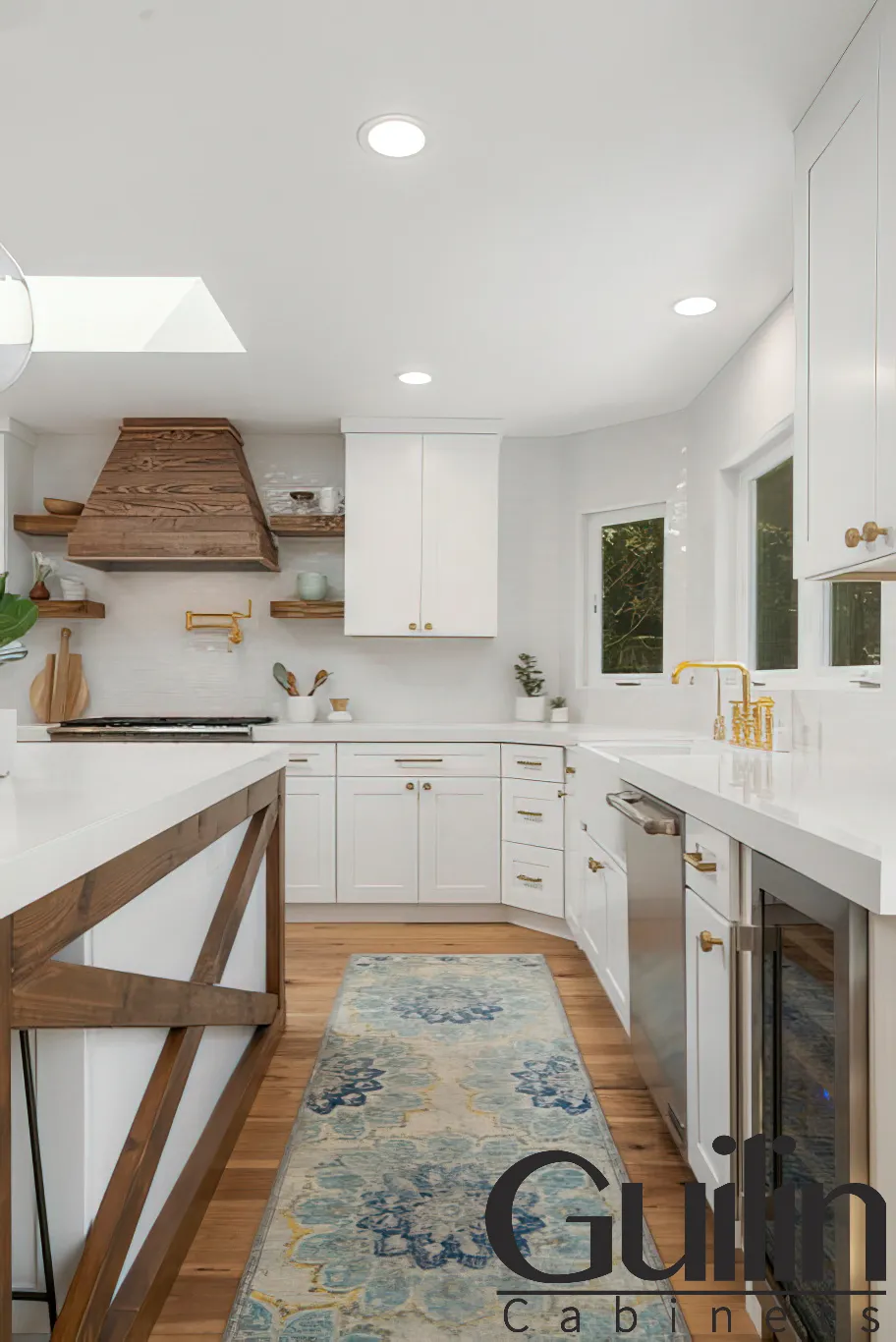 White Kitchen Project Farm house style Remodel By Guilin Cabinets in California 12