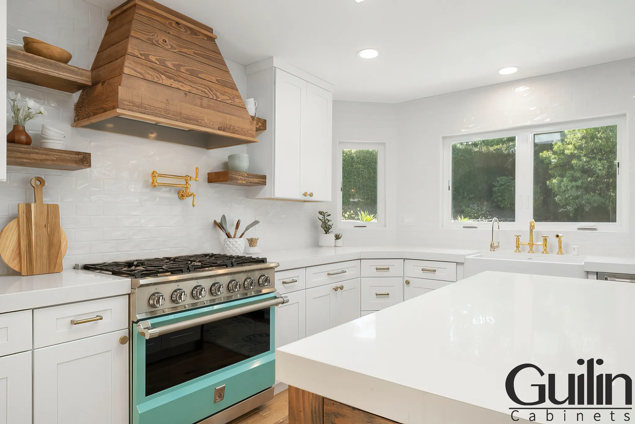 White Kitchen Project Farm House Style Remodel By Guilin Cabinets In California 3