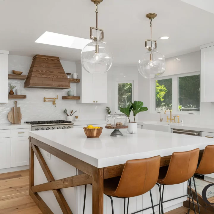 White Kitchen Project Farm House Style Remodel By Guilin Cabinets In California 4