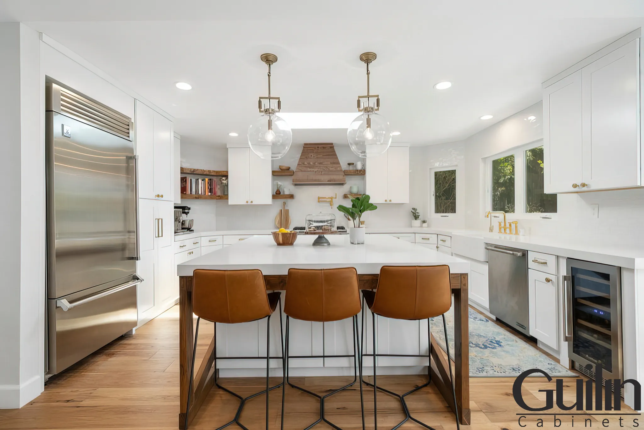 White Kitchen Project Farm house style Remodel By Guilin Cabinets in California 5