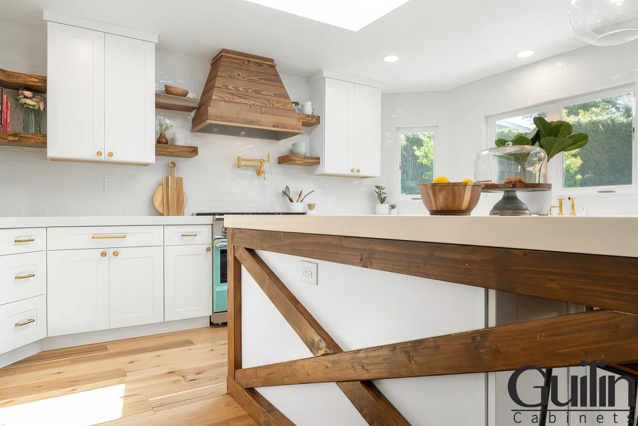 White Kitchen Project Farm House Style Remodel By Guilin Cabinets In California 7