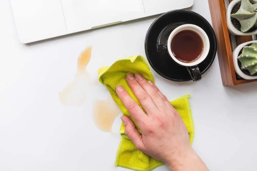 Any spills or stains on white kitchen cabinets will be immediately noticeable due to the stark contrast.