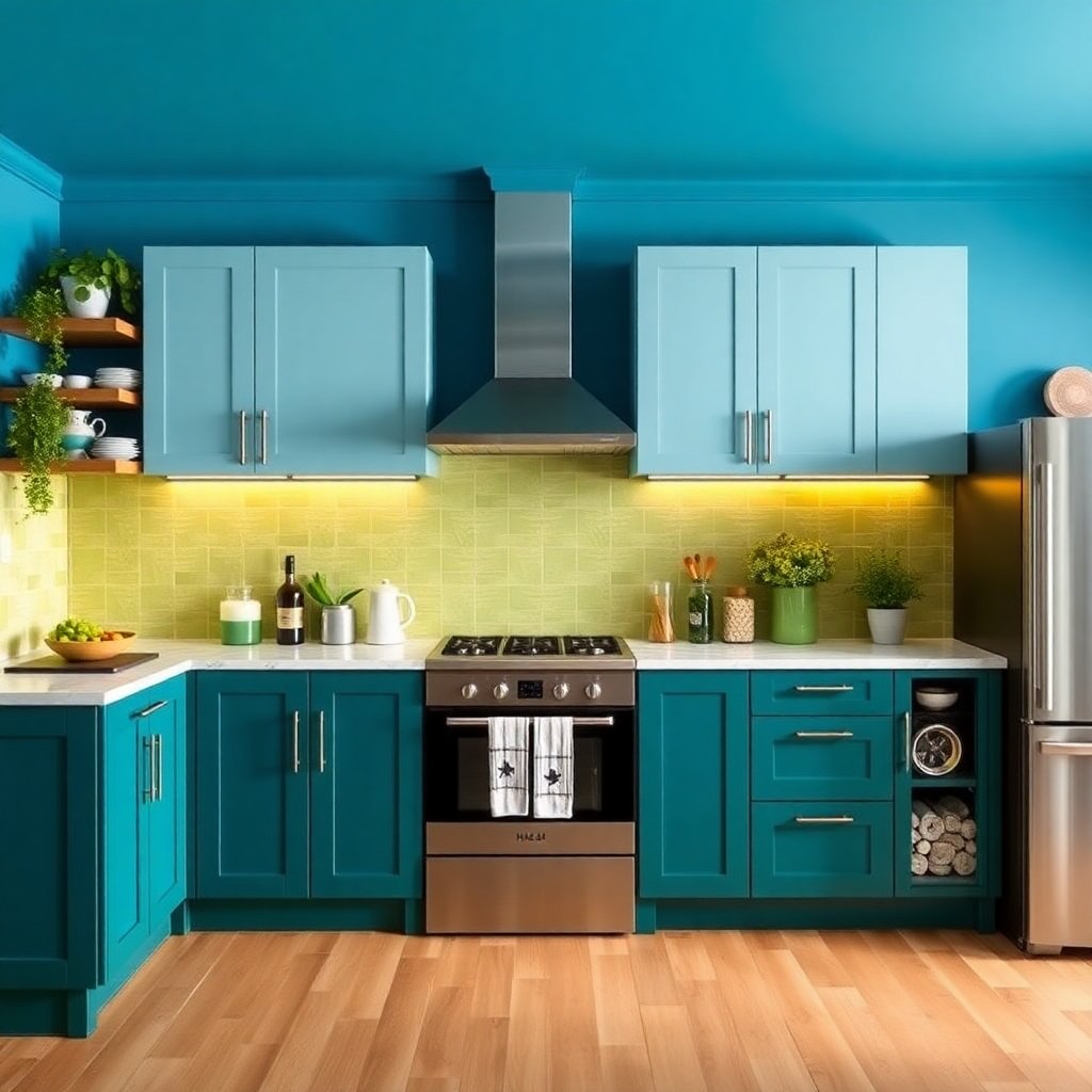 Kitchen desgin color Ocean Inspired Blues and Greens 1