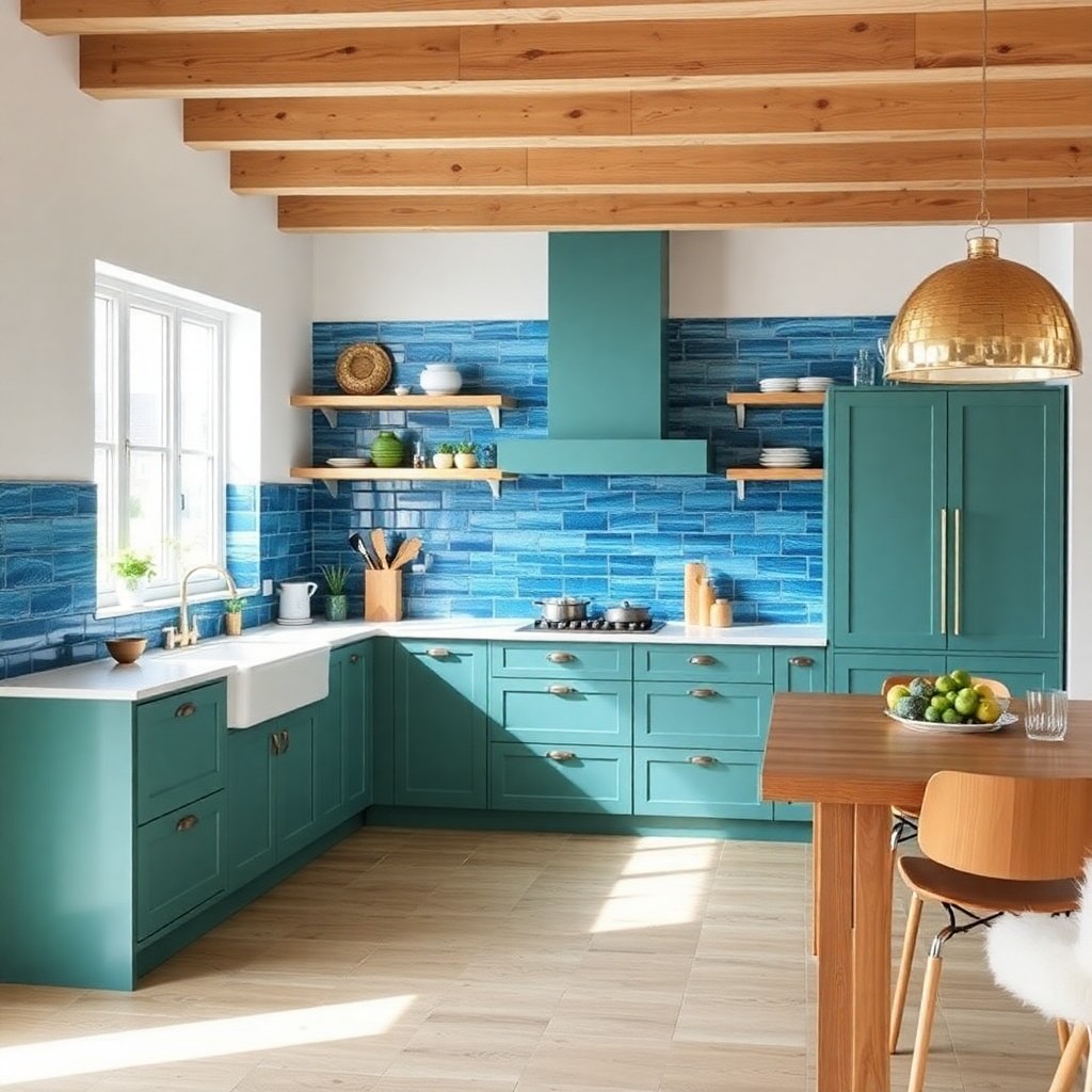 Kitchen desgin color Ocean Inspired Blues and Greens 3