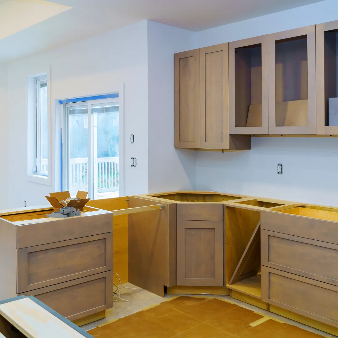 Corner Base Kitchen Cabinet with Drawers, Base Cabinets