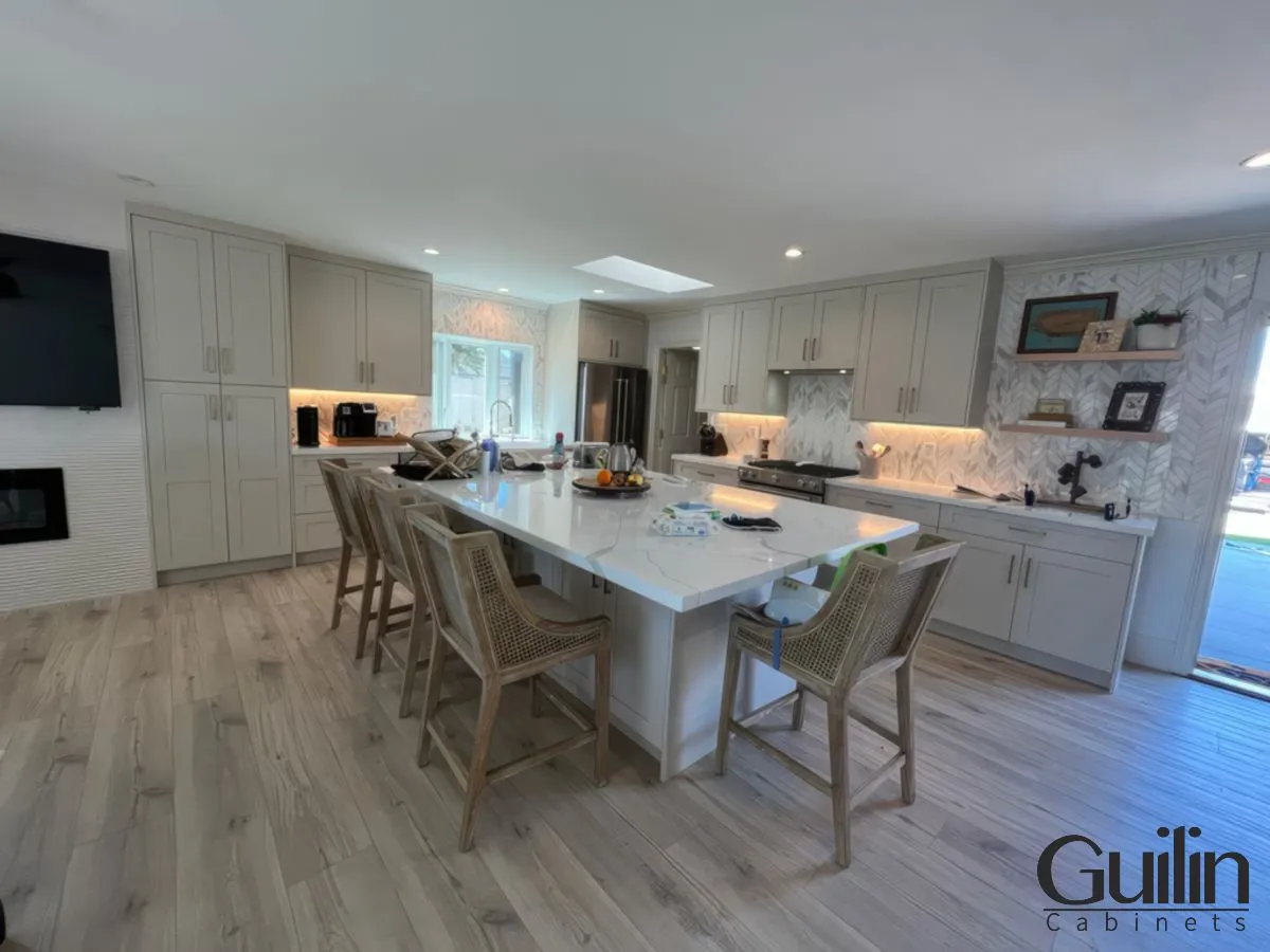 Open Plan Living Room Kitchen Remodel in Huntington Beach After 1