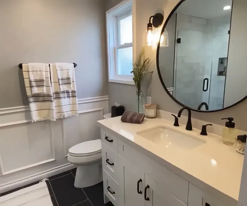 Santa Ana Bathroom Remodel Converting Bathtub to Walk In Shower After 4