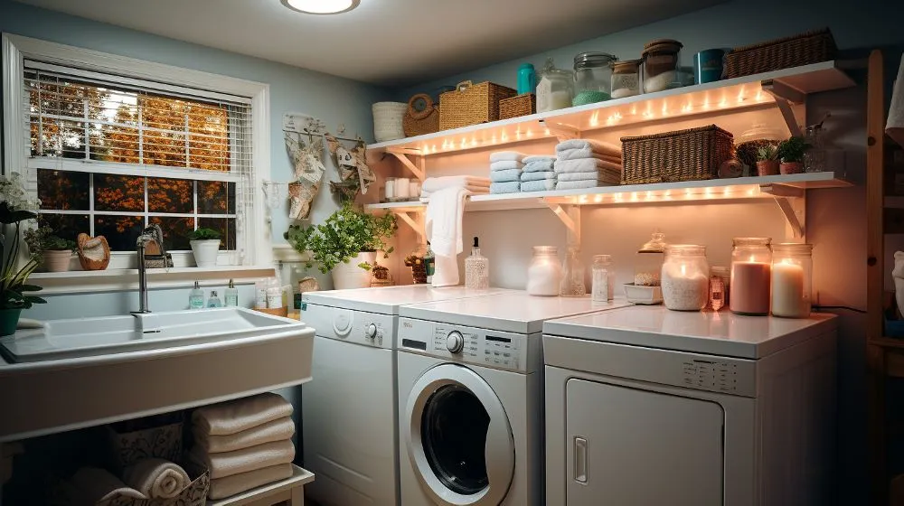 
Spot cleaning and folding will be much simpler with a few task lights installed above and beneath your counters.