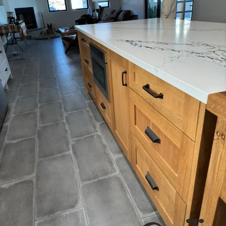 Cozy White Kitchen Remodel With Soild Wood Island, Orange County 3 (2)