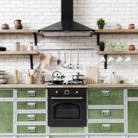 beautiful green farm house kitchen style idea design 3