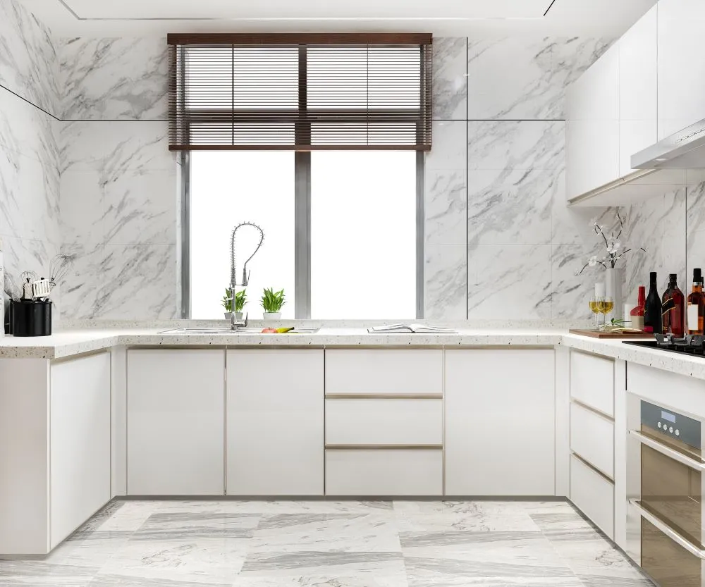Especially for smaller kitchens, light-colored cabinets are a buyer choice due to the optical illusion of more space that white kitchens provide.