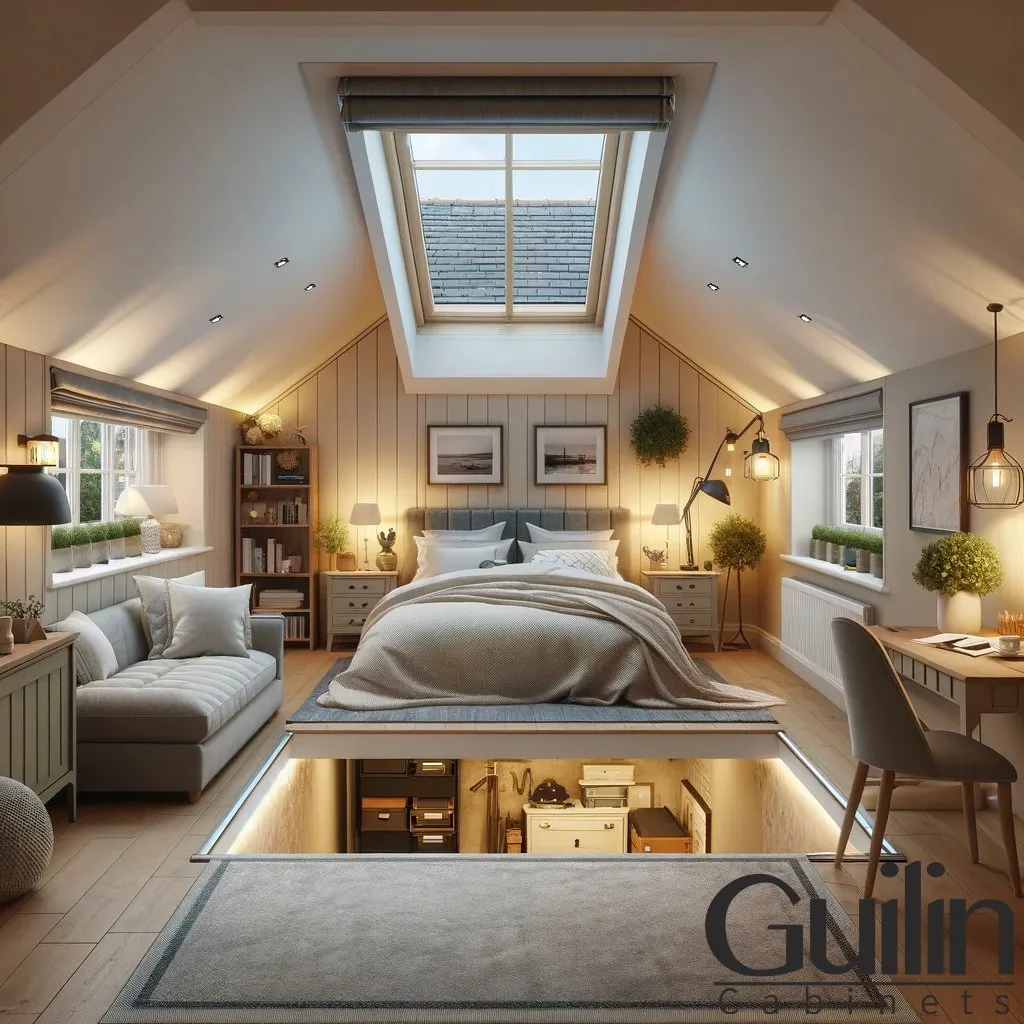 In order to let more natural light into the converted garage into a bedroom, any structural changes should also involve installing or extending windows.