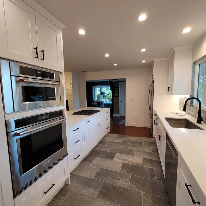 Pacific Palisades, Los Angeles A White Galley Kitchen Remodel 5
