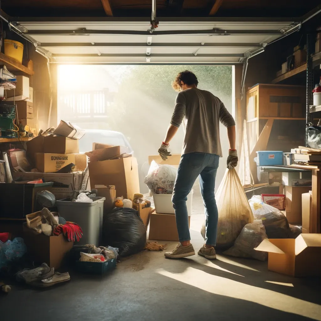 Careful organizing and elimination of personal belongings are required when clearing out a garage to turn it into a bedroom.