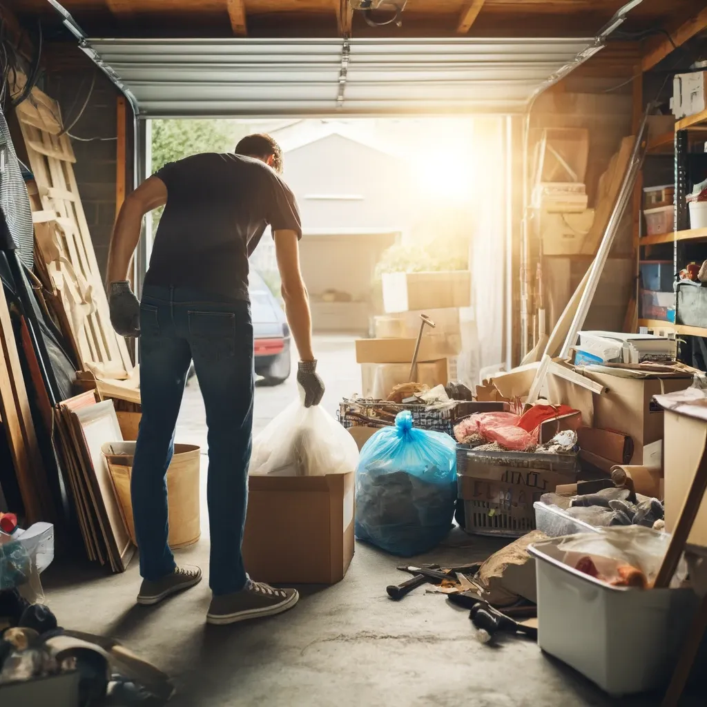 Be careful to give the garage a good scrub down as you sort through and eliminate objects.