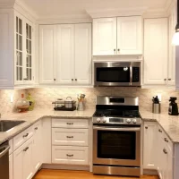 White Kitchen Cabinets with Granite Countertops