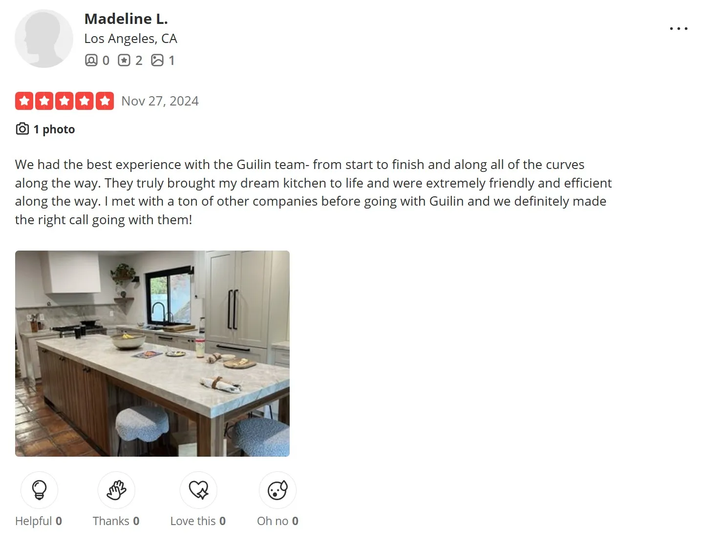 Customer review modern meets rustic madelines l kitchen remodel journey los angeles ca