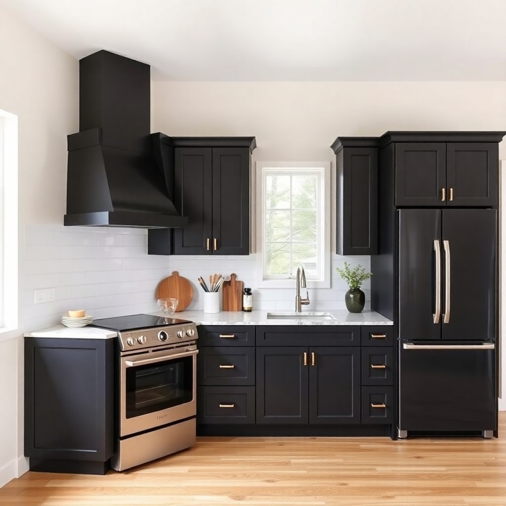 Dark Cabinets with Light Walls 2