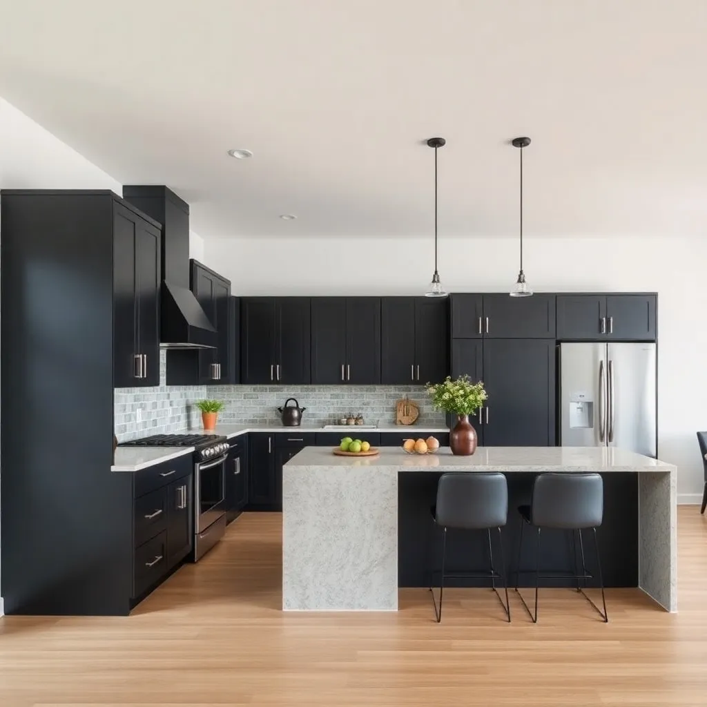 Dark Cabinets with Light Walls 3