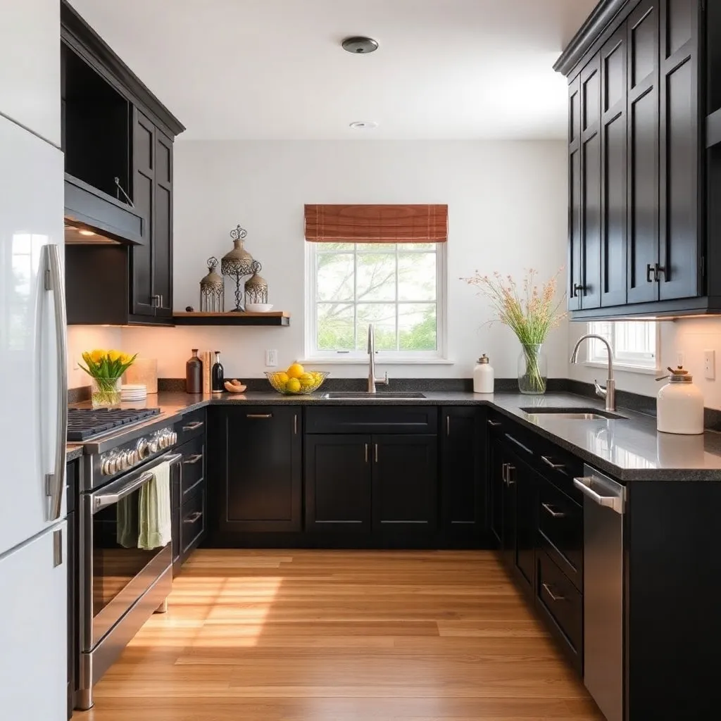 Dark Cabinets with Light Walls 4