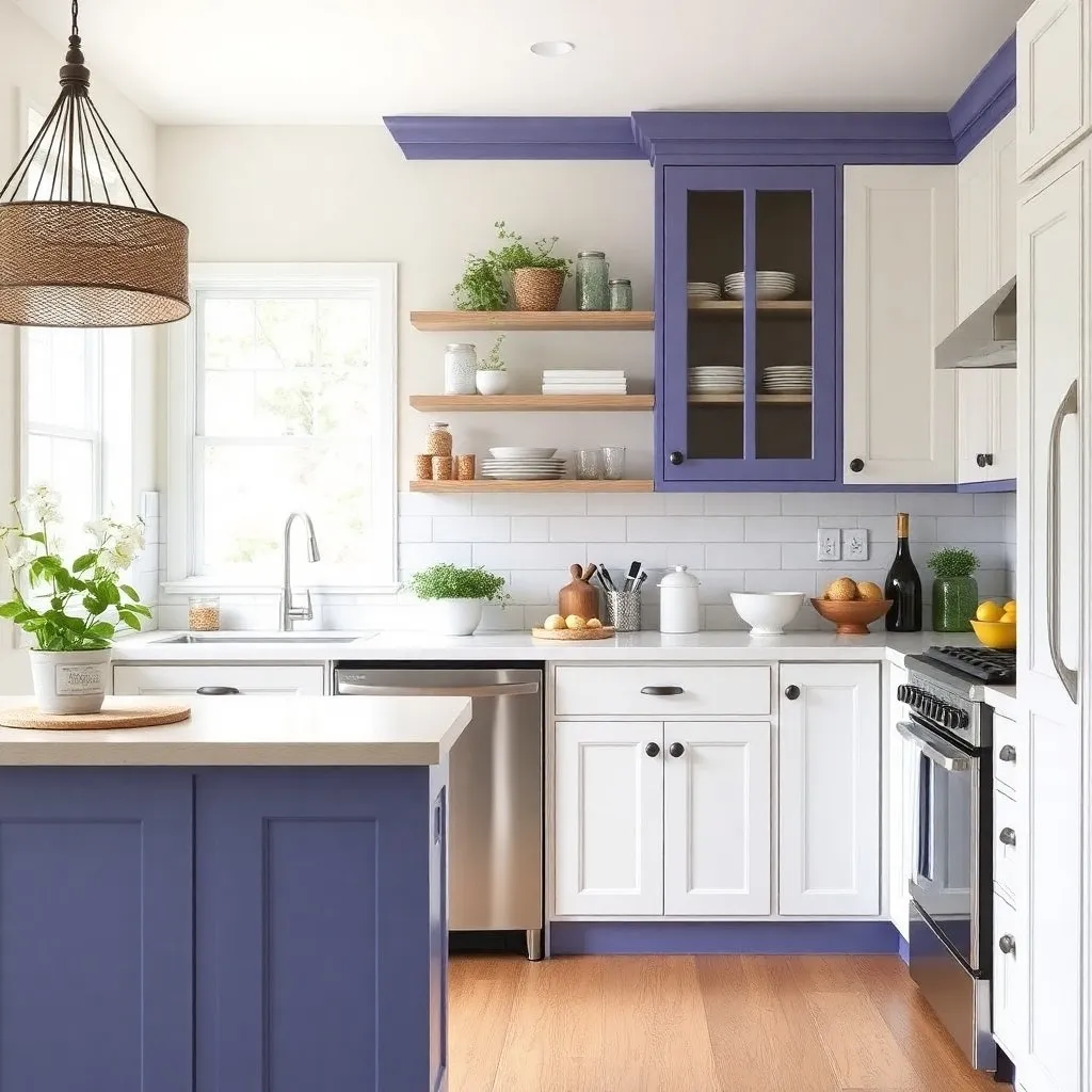 Kitchen Periwinkle and Soft White