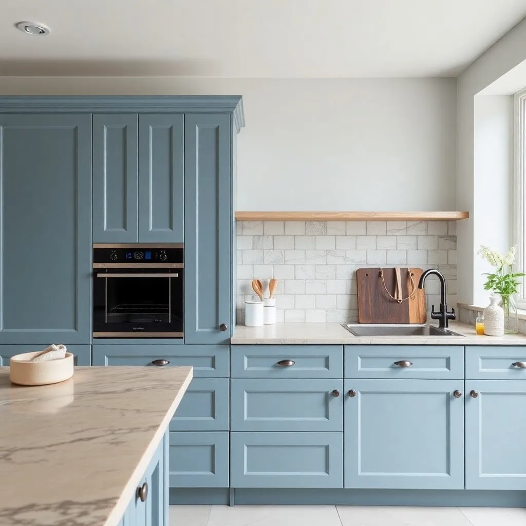 Kitchen Powder Blue and Sandstone