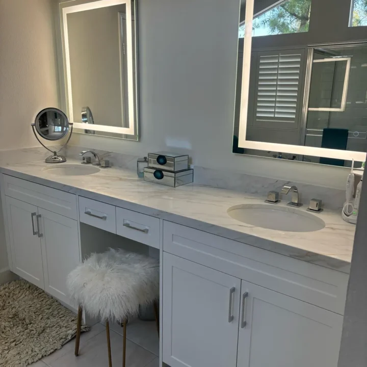 Remodel Bathroom With Double Sink Vanity in Orange County California 1