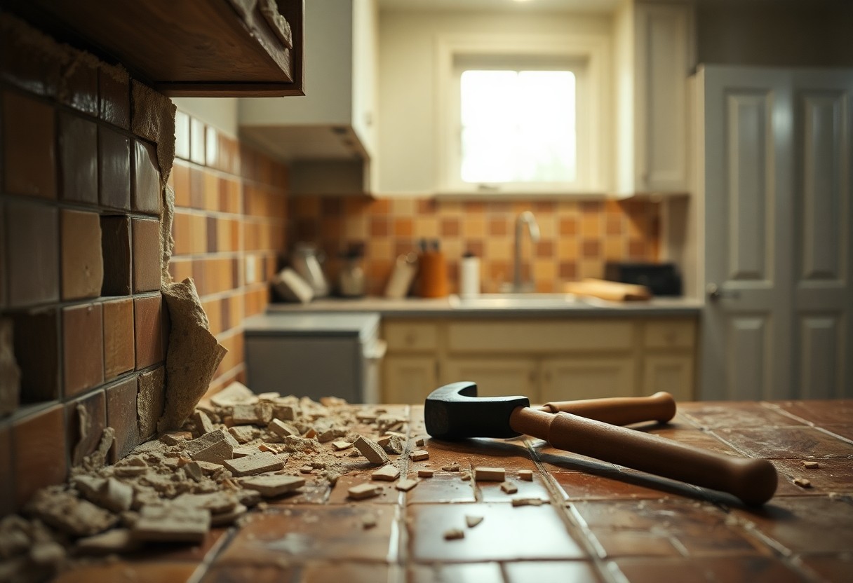 kitchen tile removal backsplash how to guide 2