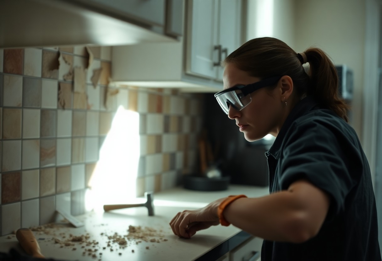 kitchen tile removal backsplash how to guide 5