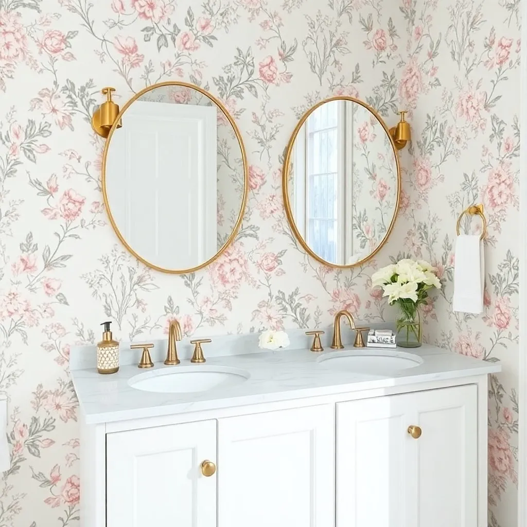 White Marble Floral Wallpaper %E2%80%93 Cottagecore Chic
