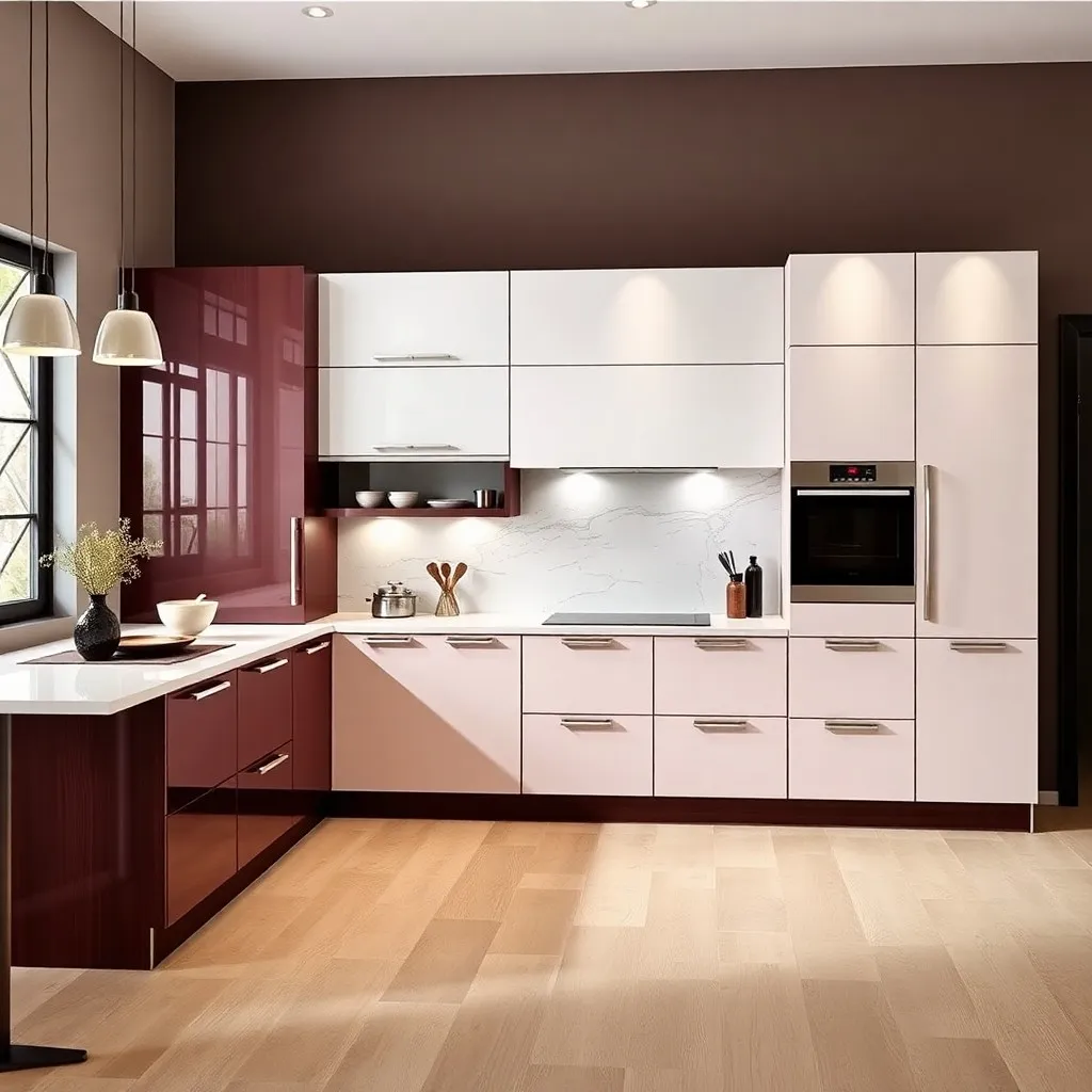 MDF Kitchen Cabinets Glamour and Elegance