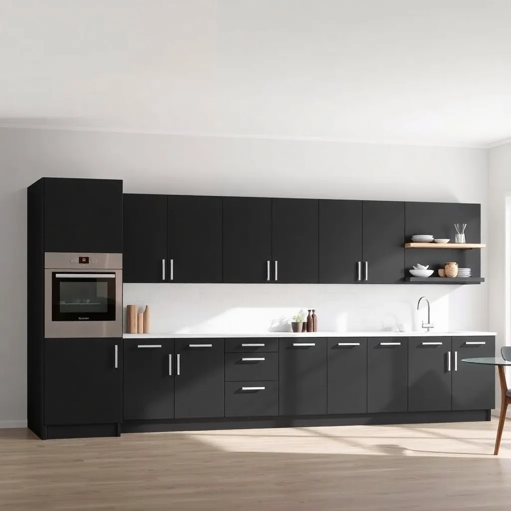 Matte Black MDF Cabinets