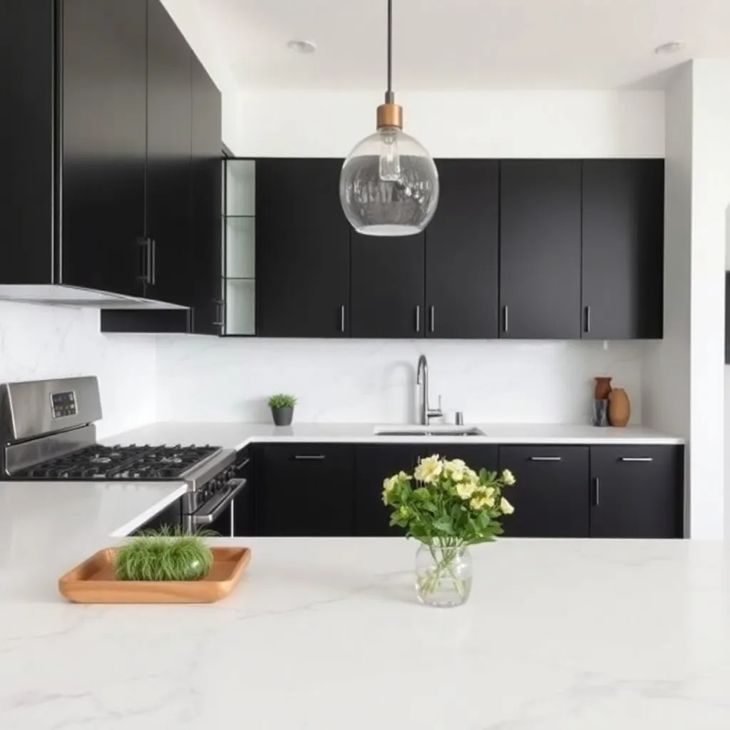 The Countertops For Kitchen With Black Cabinets Concrete 2