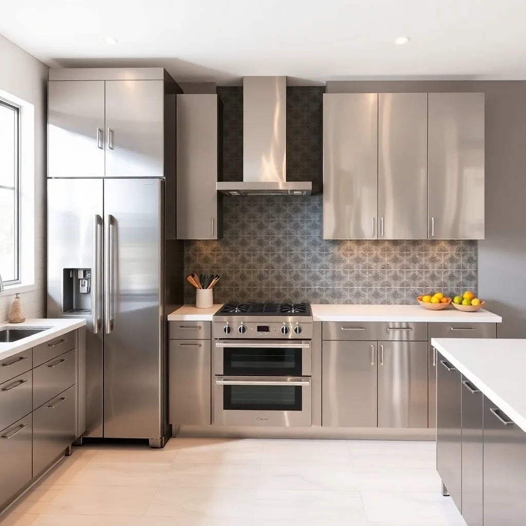 The Stainless Steel Kitchen Cabinets 1
