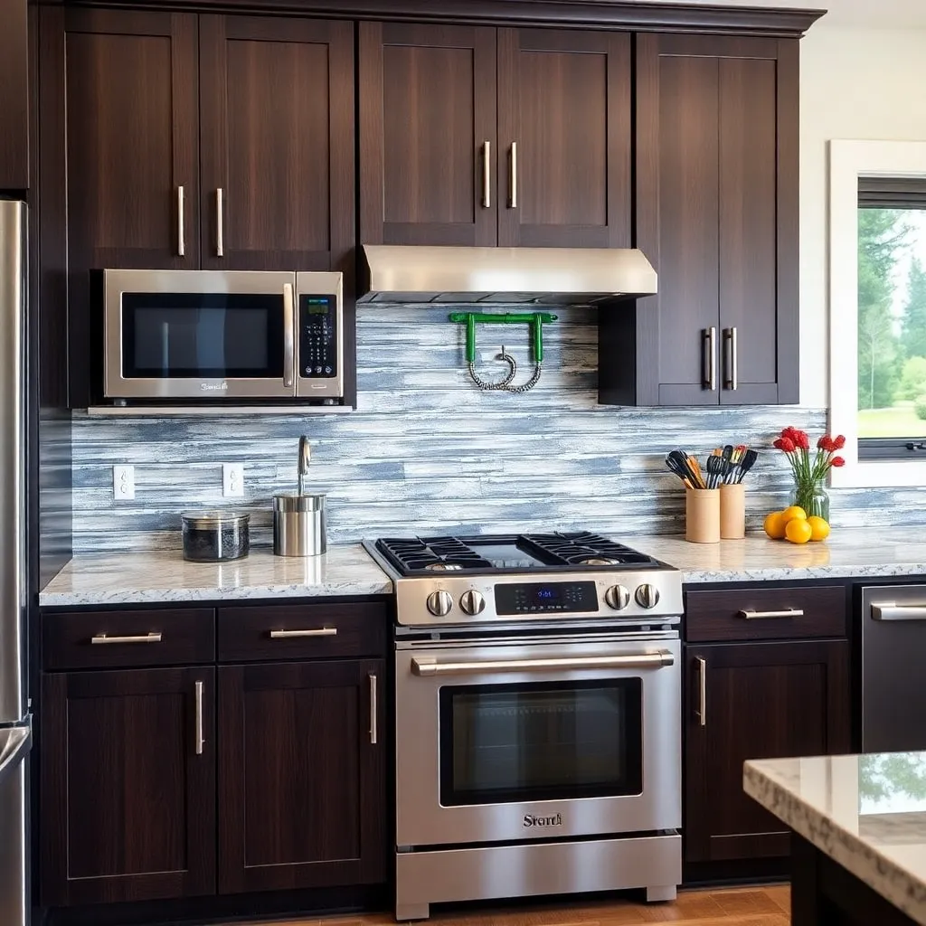 Kitchen Espresso cabinets to Pair with Stainless Steel Appliances 1